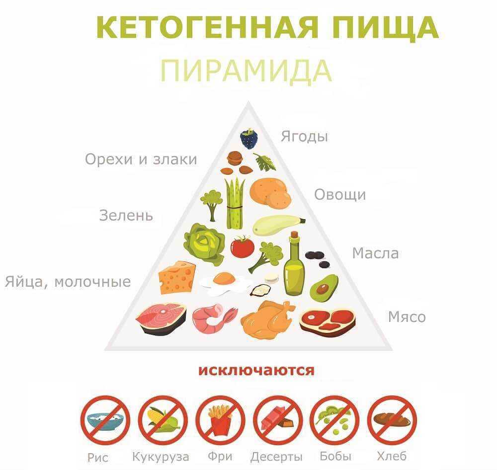 Пищевая пирамида кетогенной диеты при эпилепсии