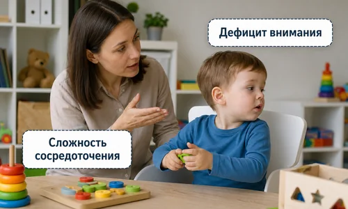Признаки СДВГ у детей 2 лет