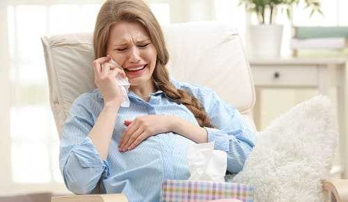 Приступ нервозности и плаксивости у беременной