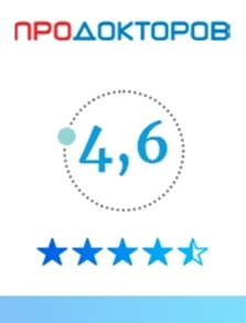 Рейтинг 4,6 звёзд продокторов Москва (мобильная версия)