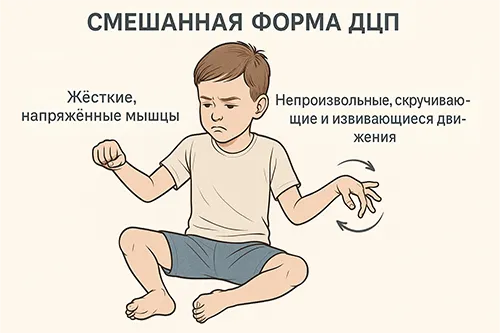 Смешанные формы и особенности двигательного развития при ДЦП