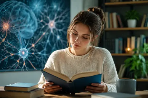 Девушка читает книгу